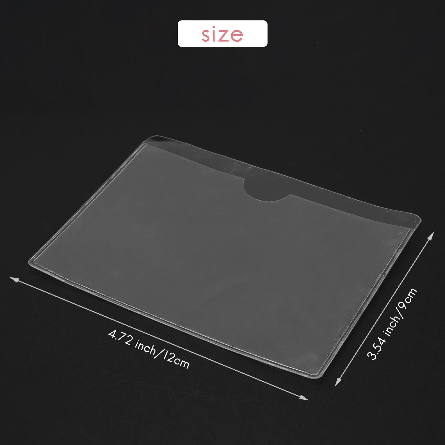 60 Pack 3.5 X 4.7 Inches Self-Adhesive Label Holder Card Pockets Label Holder Clear Plastic Library Card Holder