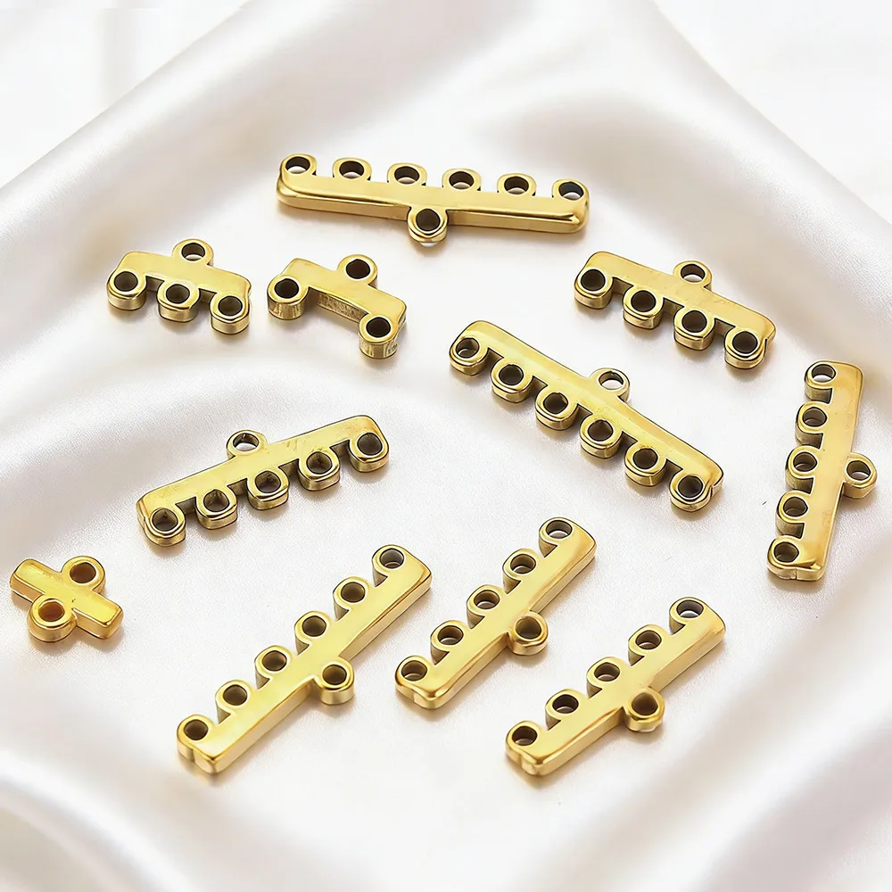 20 Stück Edelstahl-Anschlüsse, Ketten, mehrschichtiger Verschluss, Kautionen für DIY-Schmuck, Halsketten, Ohrringe, Zubehör, Basteln