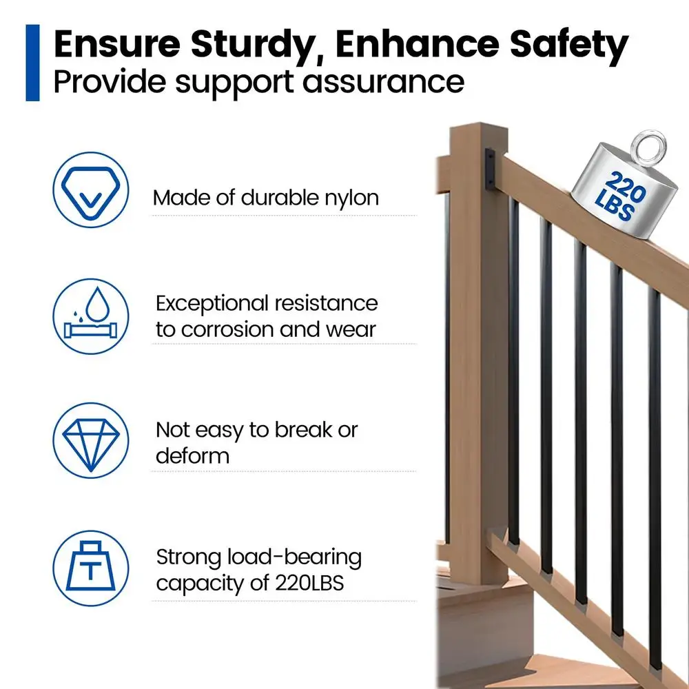 Wooden Deck Railing Bracket Connector Rail Support Kit 2x4 Sturdy Durable Multi-angle Application Easy Installation 40pcs Kit