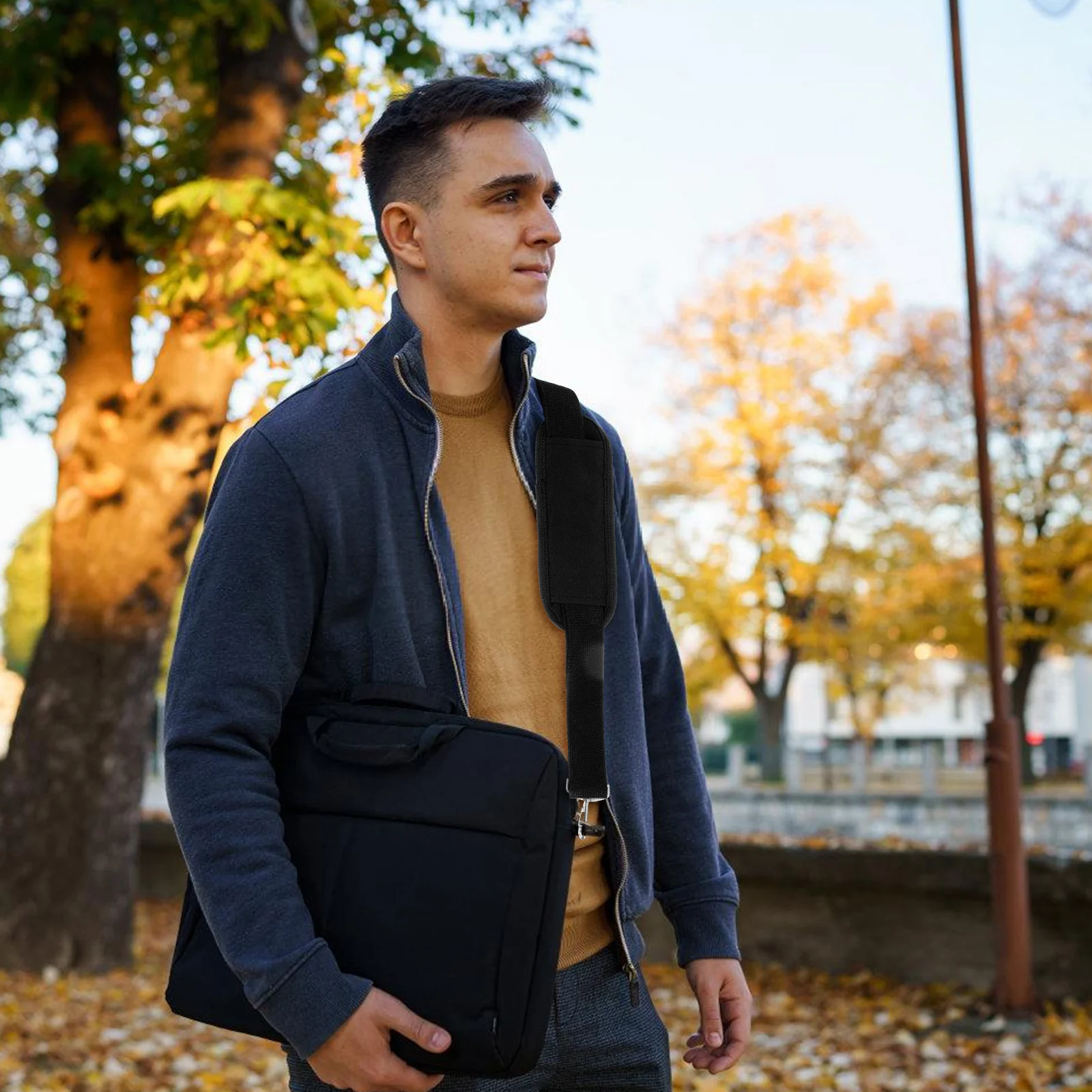 

Replacement Shoulder Strap for Laptop Bag Tote Briefcase Adjustable Wide Webbing with Metal Buckle Universal Fit Comfort Padded