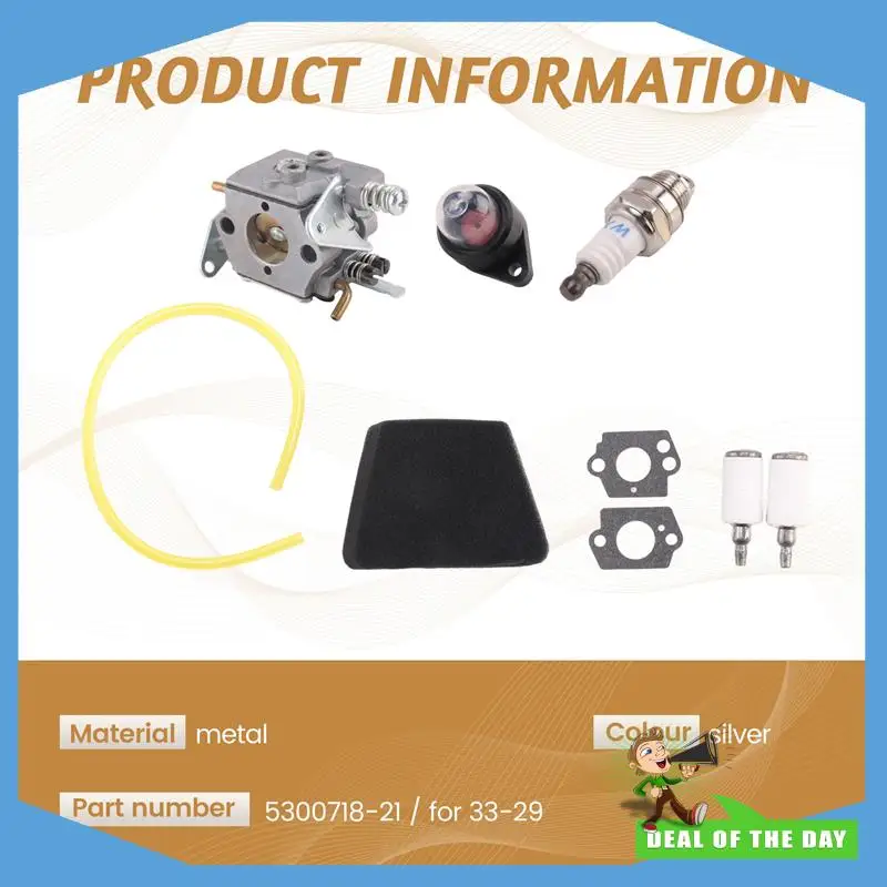 

24-Hour Delivery Carburetor Air Filter Set For Partner 351 352 370 371 390 391 401 420 422 Chainsaw 5300718-21 For Walbro 33-29
