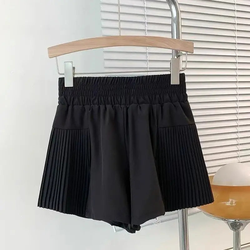 Damen-Sportshorts mit Taschen, schnelltrocknende Shorts, hochtaillierte, zweiteilige Yoga-Hose, Lauf- und Fitness-Shorts für den Sommer – Detail 22
