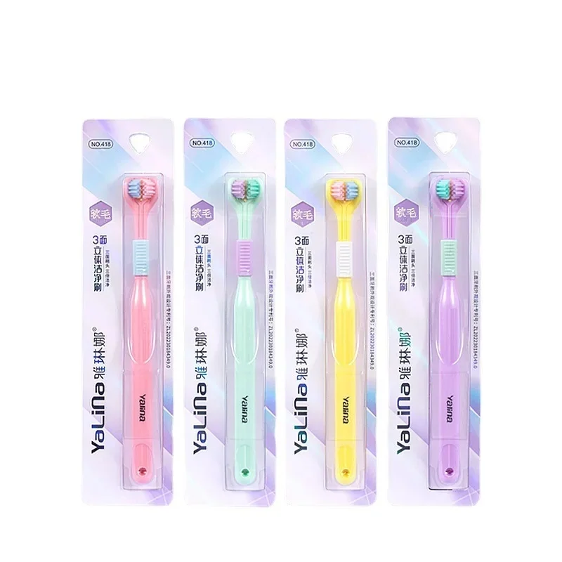 Premium Adult Three Sided Soft Bristle Toothbrush Ultra Fine Soft Hair Oral Care Safety Teeth Brush For Oral Health