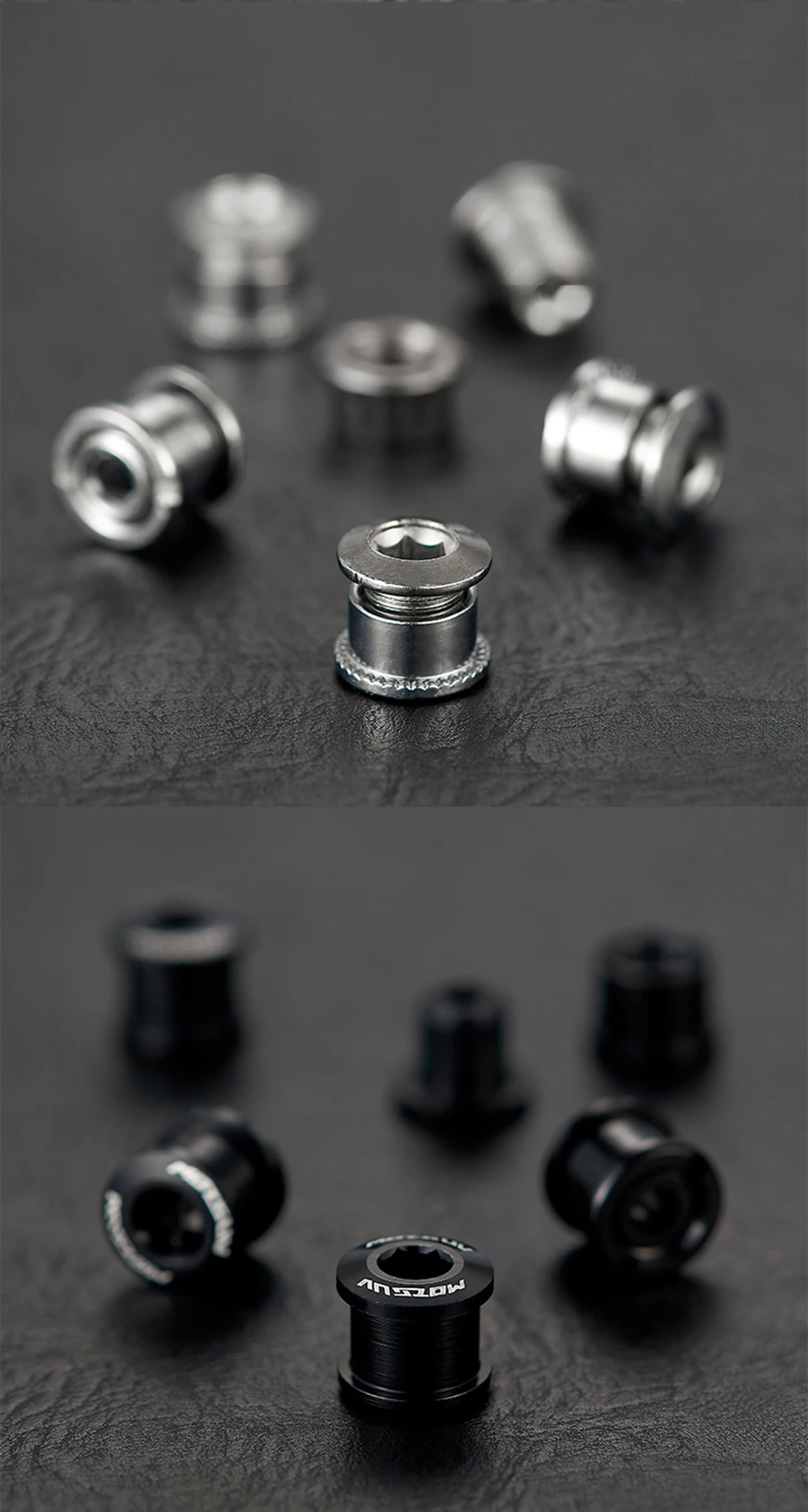 MOTSUV 4pc/5pc Bike Chainring Bolts Road MTB Plate Screws Single/double Crankset Bolts 4.9/6.4mm Chainwheel Screw Crank Part