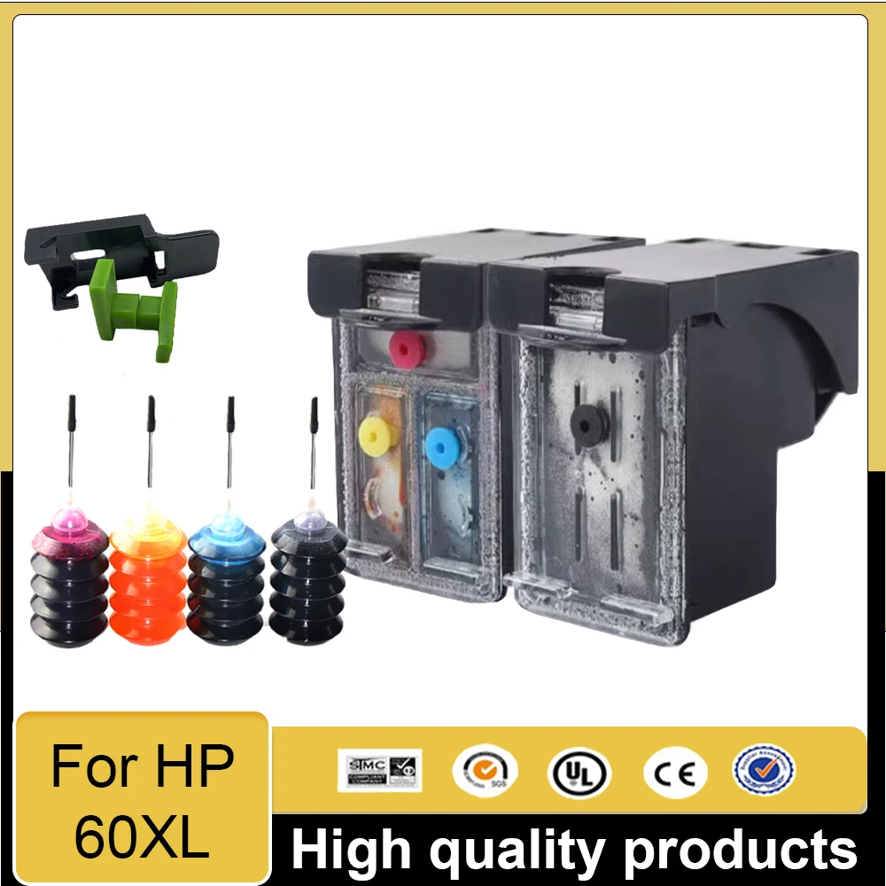 Сменные чернильные картриджи 60XL для принтеров HP 60 Deskjet F4400 F2400 F2420 F4440 F4480 F2430 F2480 F4580 (CH641WN, CH644WN)