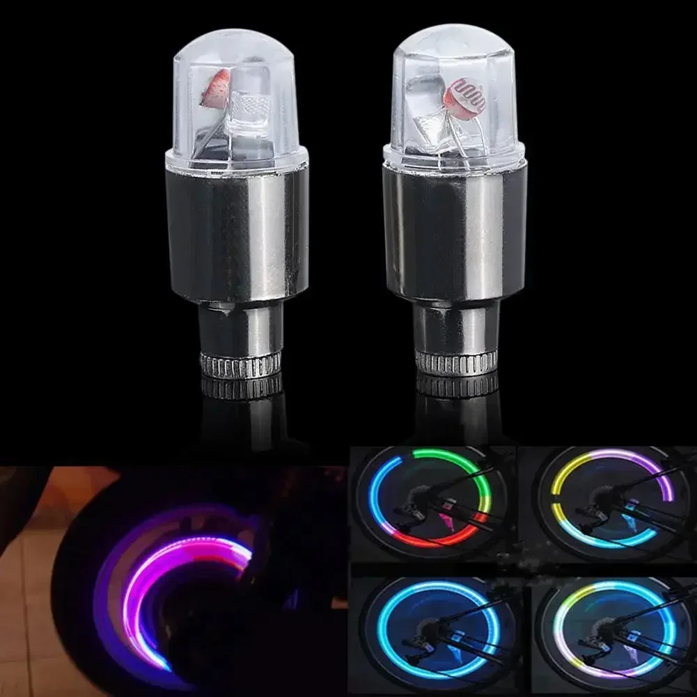 2/10pcs Tire Valve Cap Lights Durable Tire Lights For Car Air Valve Caps With Lights For Motorcycles Bicycles Electric Vehicles