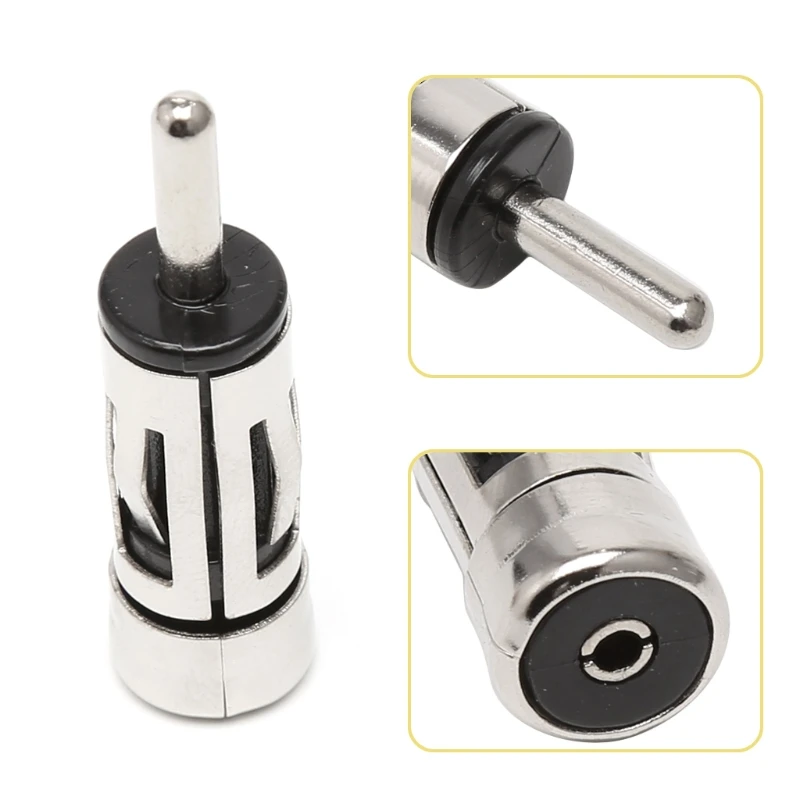 To Din Aerial Antenna Mast Adapter Plug Universal for Vehicles Car Auto Truck Alloy To Din Converter Connector