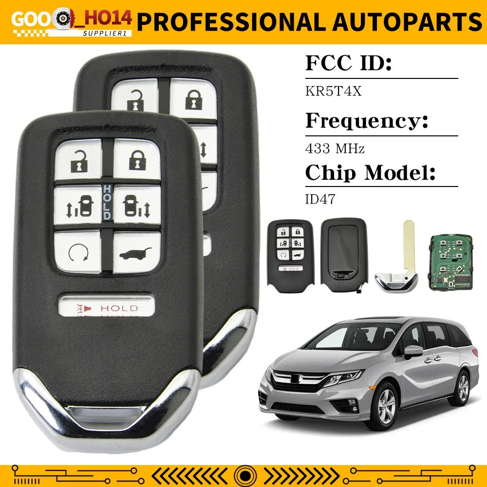 

1X 2X For 2021 2022 2023 HONDA ODYSSEY PROXIMITY SMART KEY REMOTE FOB KR5T4X
