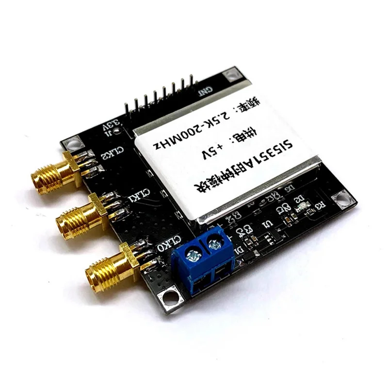 Modul B92B-SI5351 Generator Jam RF Presisi Tinggi 2.5K-200MHZ Modul Generator Sinyal Jam dengan Penutup Pelindung