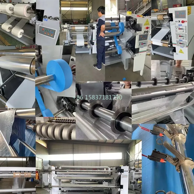 Automatic Thermal Paper Meltblown Fabric  Slitting Machine Toilet Tissue Paper Roll Rewinding Slitter Machine Price for Sale