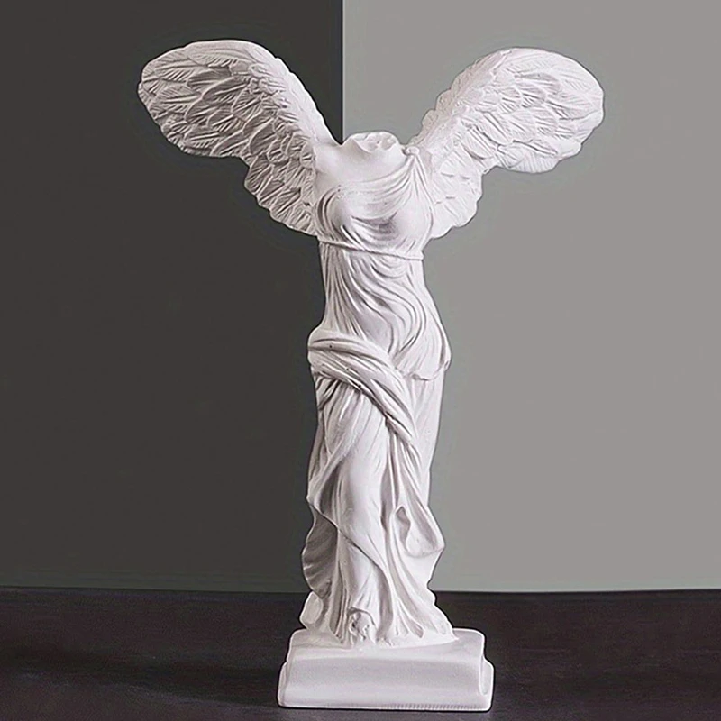 Greek Goddess Of Victory Character Statue Angel Wing Art Figurine Decoration Home Office Decor Resin Sculpture Ornament