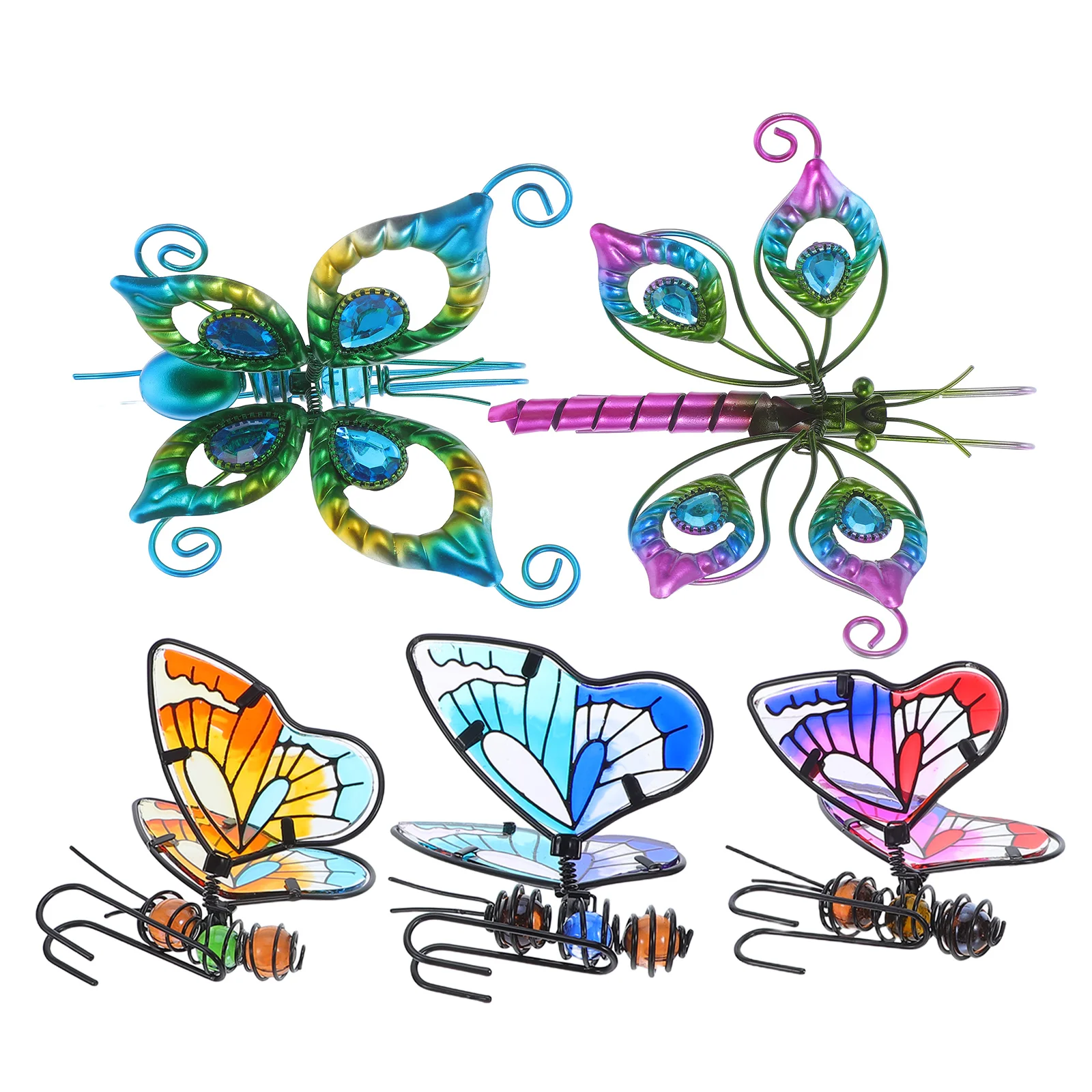 

5 Pcs Butterfly Ornament Pot Hanger Vase Decor Figurine Flower Pendant Small Decorations Flowerpot Hanging