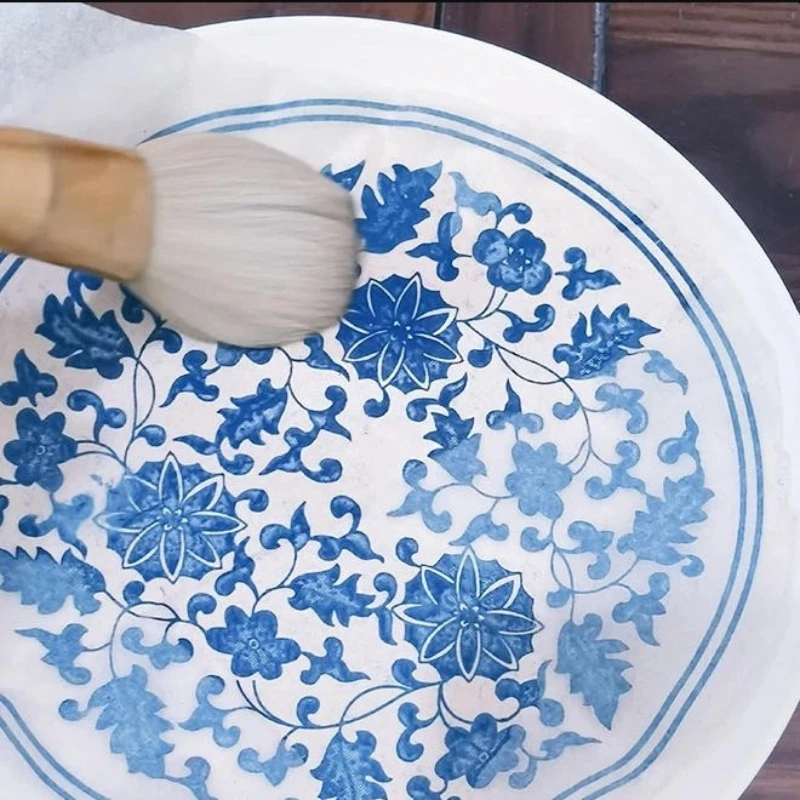 Pottery Clay Art Transfer Paper Ceramic Underglaze Colored Flower Paper Jingdezhen Blue and White Porcelain Decals Sticker