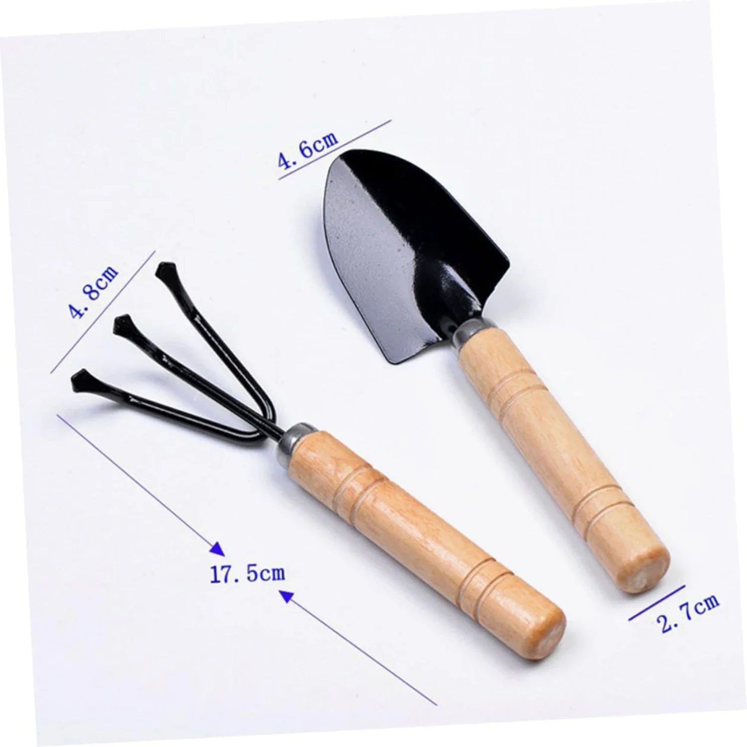 

2pcs Gardening Tool Set Bamboo Wooden Handle for Planting - Garden Planting Tools Two Piece Suit Nursery pots for plants Pot