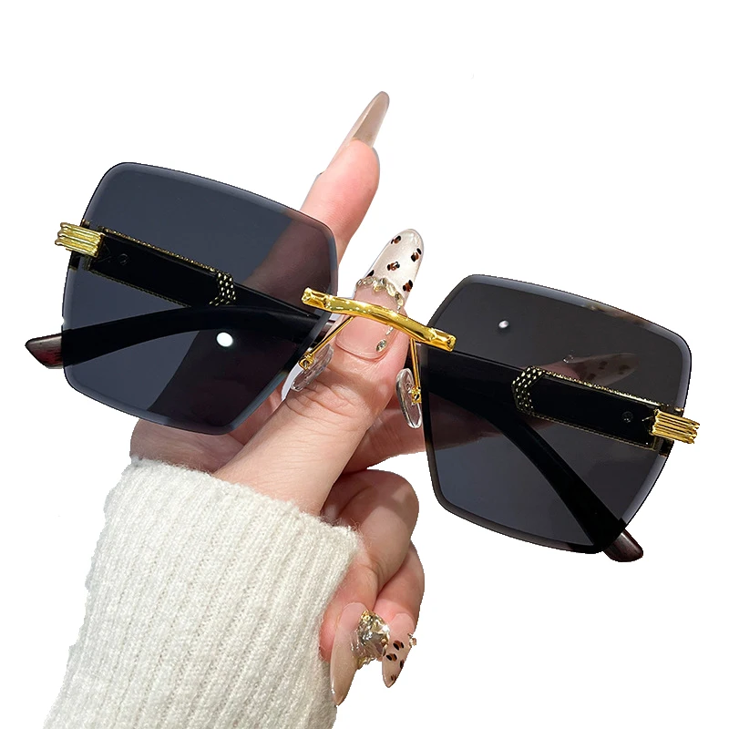 Vintage große quadratische Sonnenbrille für Damen und Herren, rechteckige Sonnenbrille, Damenbrille, Sonnenbrille für Männer und Frauen