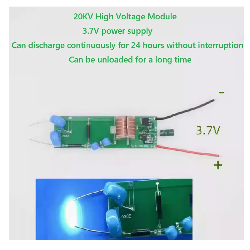 20KV Boost High Voltage Module Electric Mouse Cockroach High Voltage Coil 24-hour Discharge No Heat XKT203-75