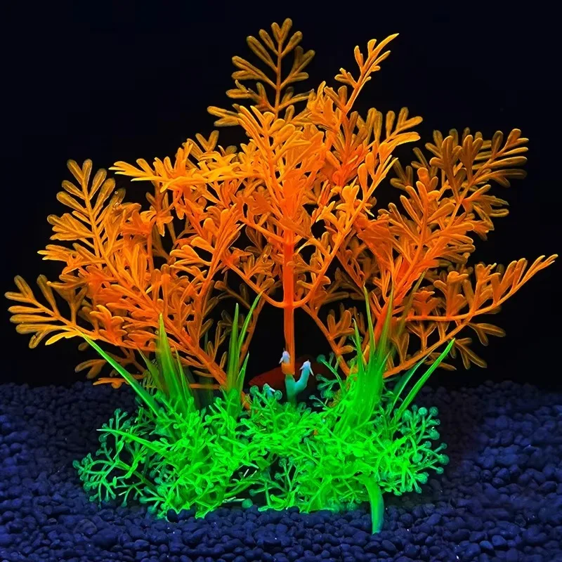 

10pcs Mini Plastic Fish Tank Artificial Water Plant Decoration Simulation Aquatic Green Water Grass Aquarium Ecological Landscap