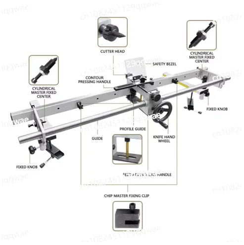 Woodworking lathe profiling bracket Profile frame armrest Lathe tool post guide Wooden rotating profile bracket