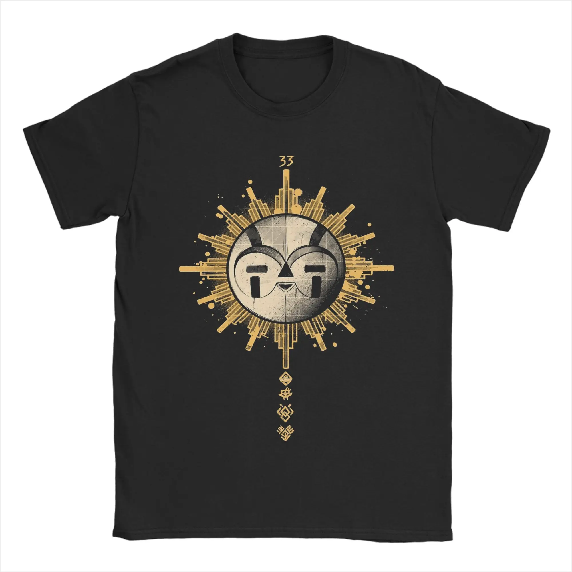 Vintage Mon ami mask Clair Obscur Expedition 33 T-Shirt for Men Cotton T Shirt  Short Sleeve Tee Shirt Birthday Present Tops