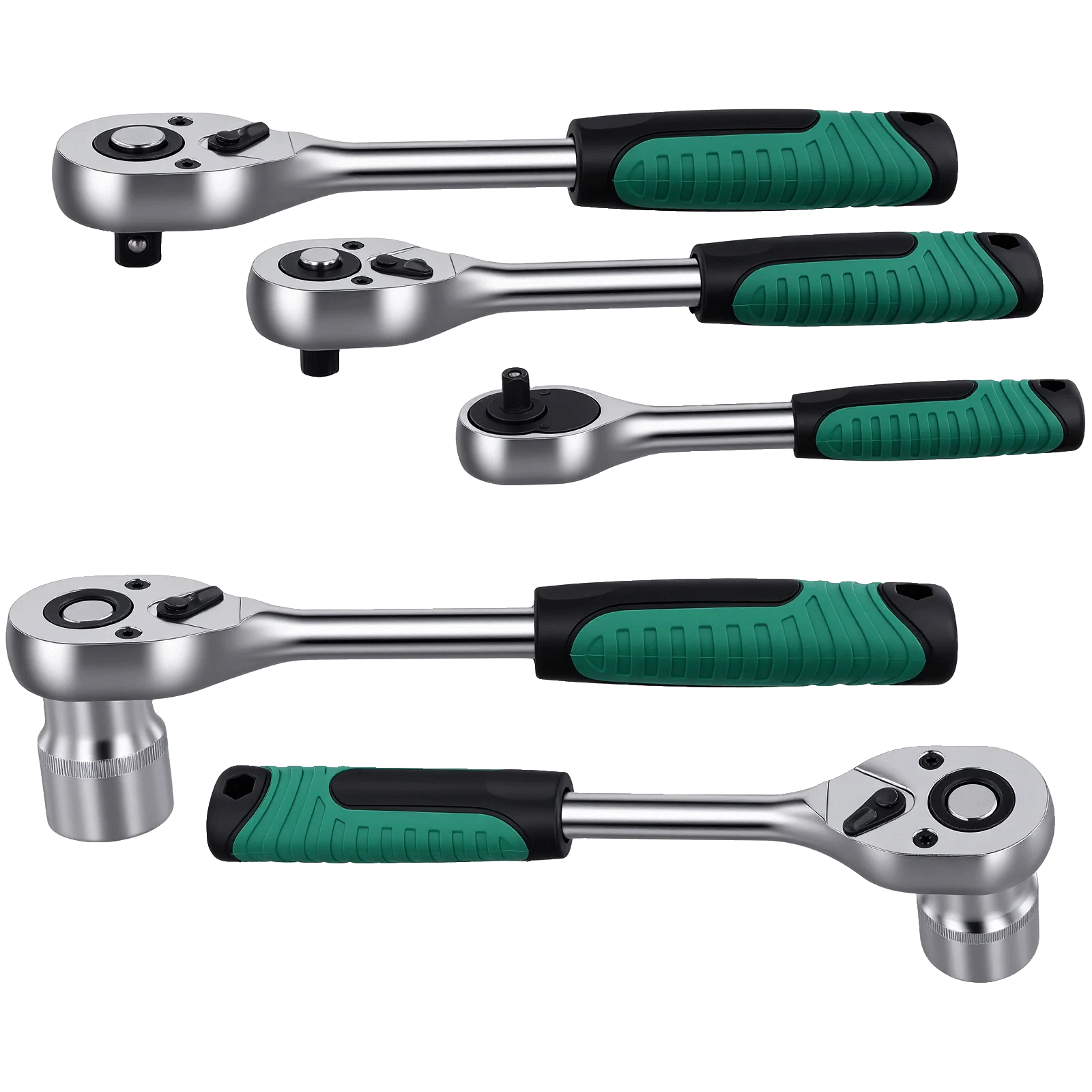 Set di utensili meccanici Degreat da 216 pezzi, con chiavi a bussola da 1/4", 3/8" e 1/2" e chiave a cricchetto a 24 denti, ideale per la riparazione di automobili, motocicli e per uso domestico.