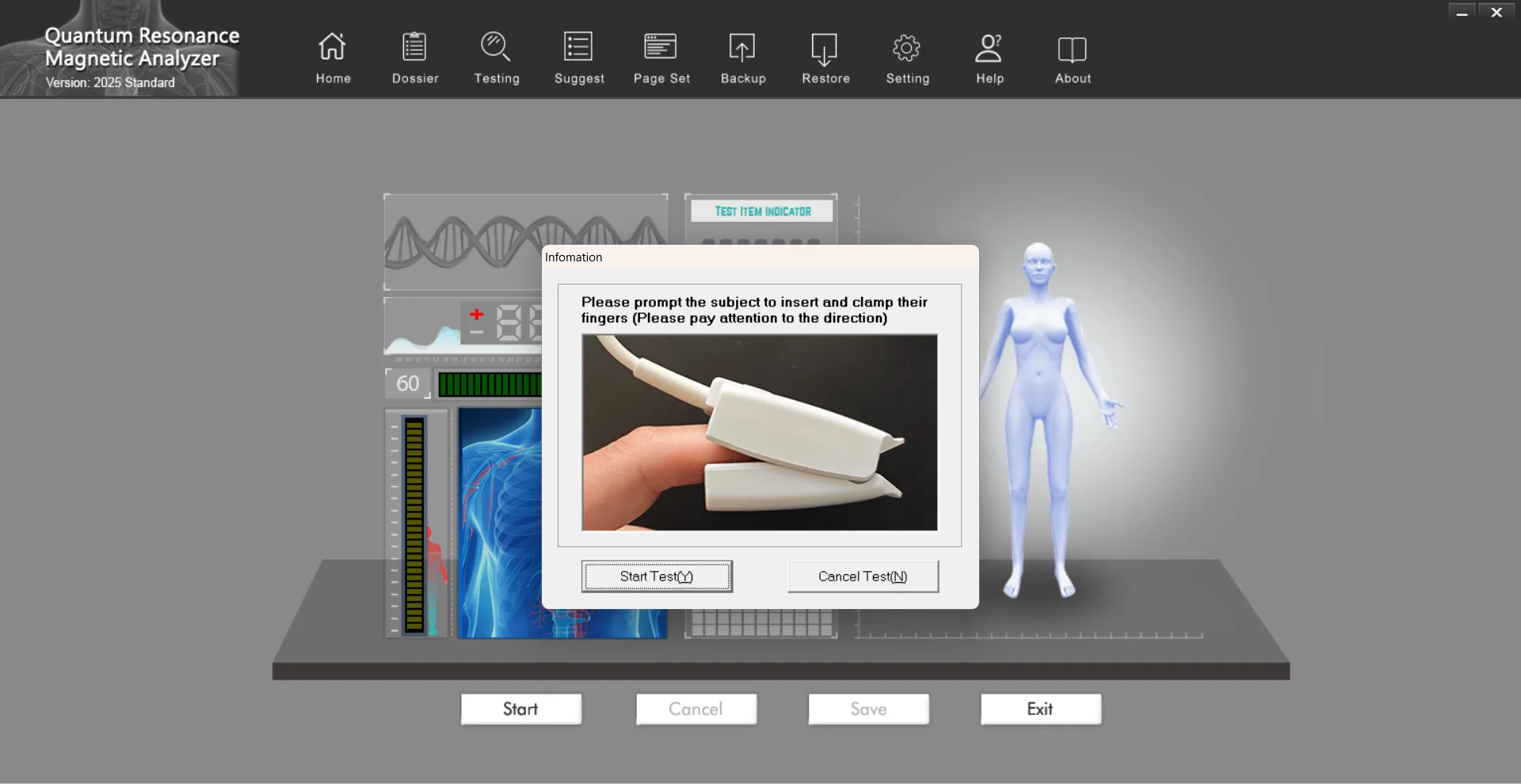 Nieuwe Pulse Quantum Resonance Magnetic Analyzer Meertalig voor gezondheidstesten Biochemische analyse Trace Elements Inspectie