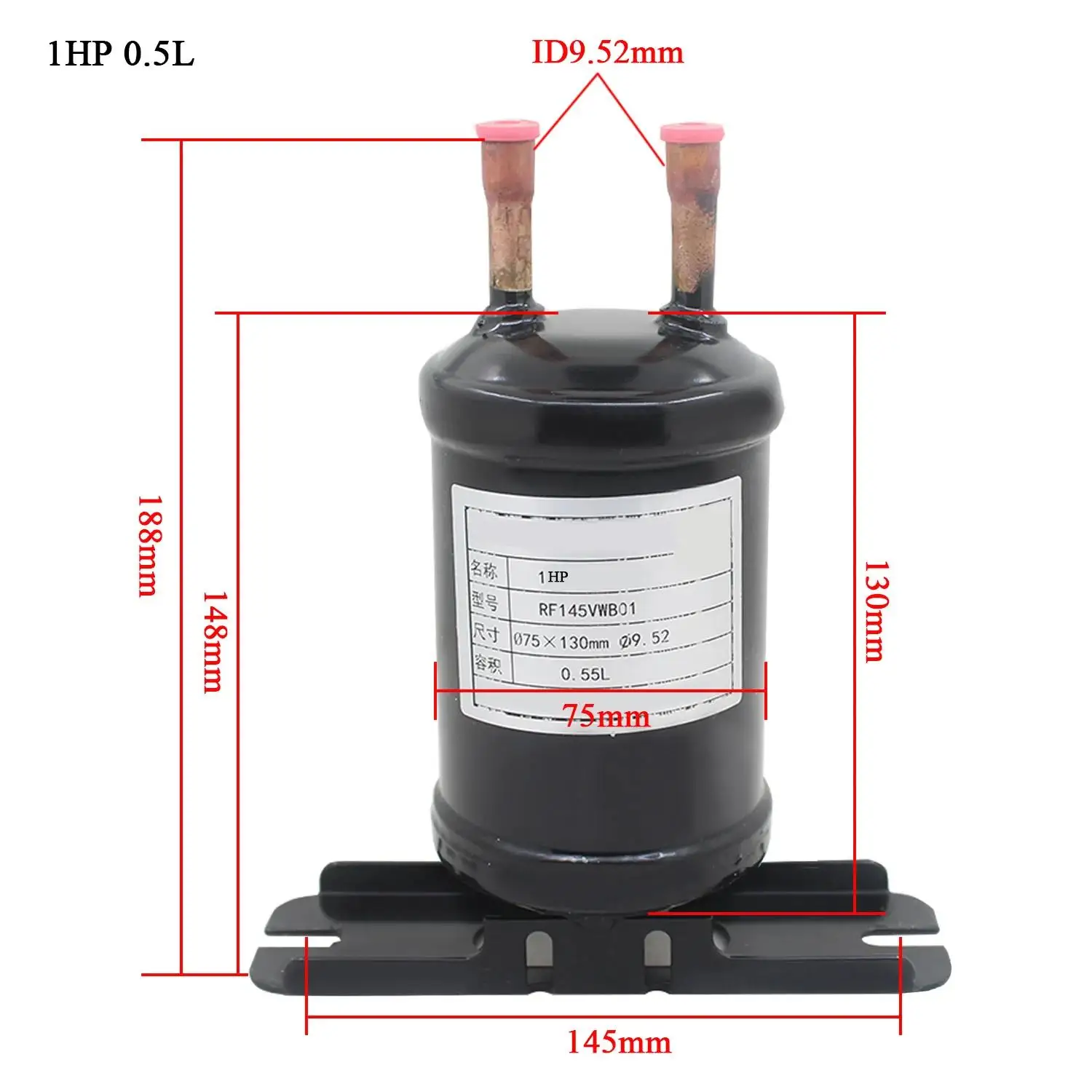 New For Accumulator gas-liquid Separator For Heat Pump Reservoir Air Conditioning Refrigeration Unit Oil Separator Accessories