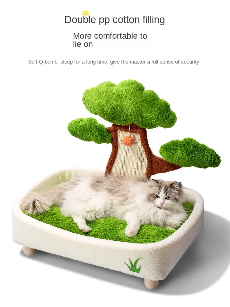 Cat Bed House Mat Cat Scratching Board Four Seasons Universal Wear Resistant Removable Litter Pet Supplies