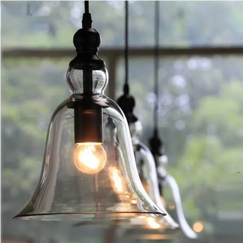 European American Style Pendant Lighting Creative Bell Hanging Lamp Room Decoration Restaurant Cafe Bar Kitchen Dining Light