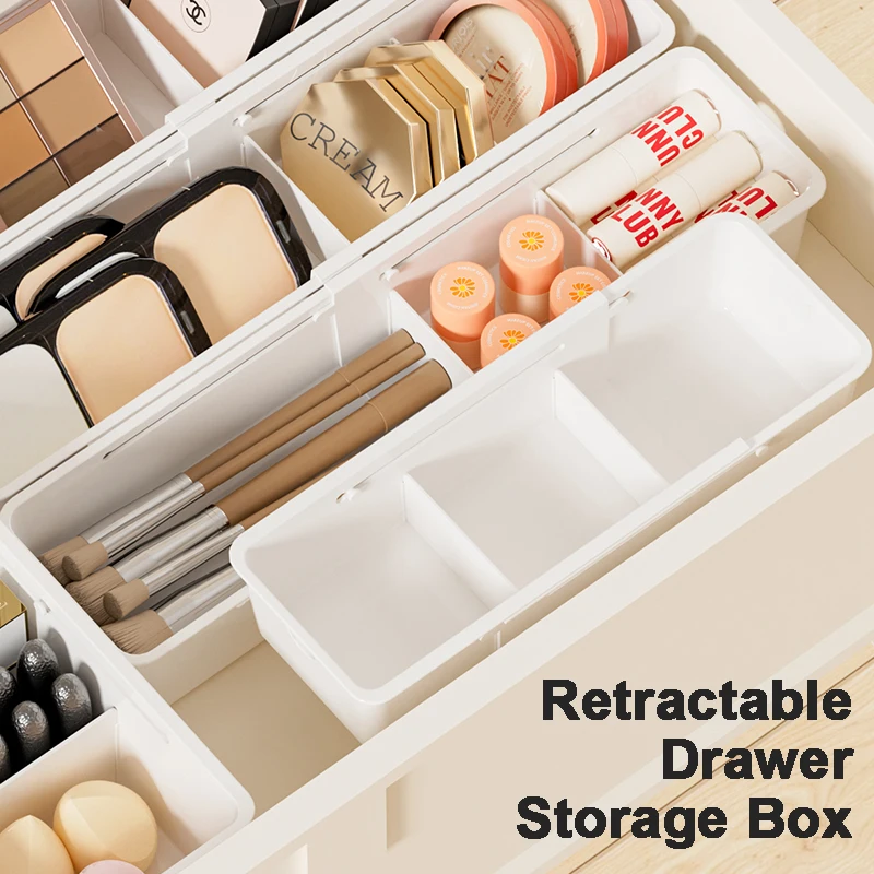 

Регулируемый ящик для хранения ящика, выдвижной ящик для хранения, домашний ящик для хранения с перегородкой, кухонный офисный ящик для хранения