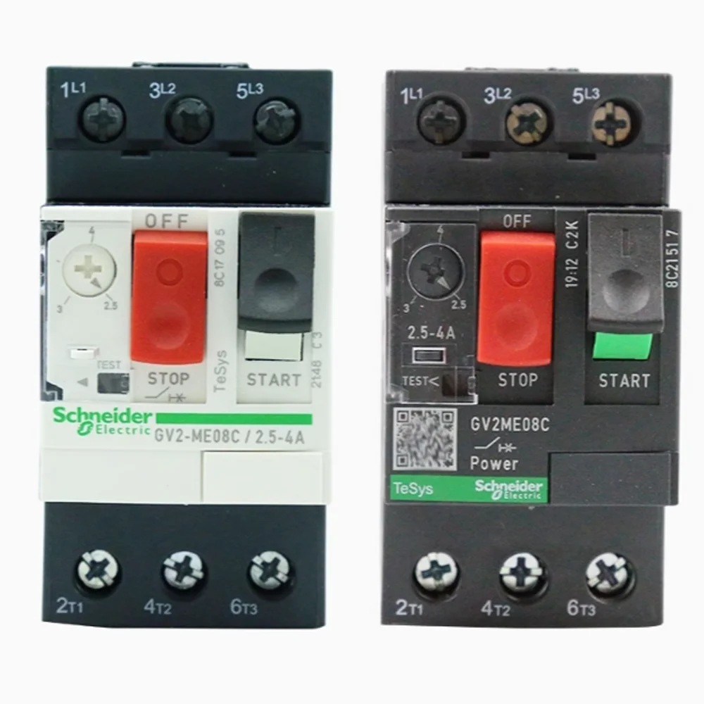 Original Schneider GV2-ME08C Motor Protection Circuit Breaker GV2ME08C 2.5-4A Push Button 3P Thermal Magnetic Type Power Supply