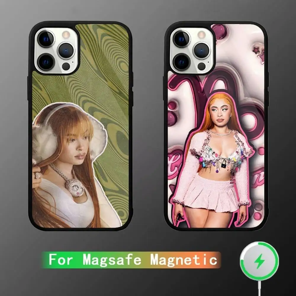 

Rapper I-Ice Spice Phone Case For iPhone 16,15,14,13,12,11,Pro,Max,Plus,Mini,SE New Magsafe Magnetic Wireless Charging