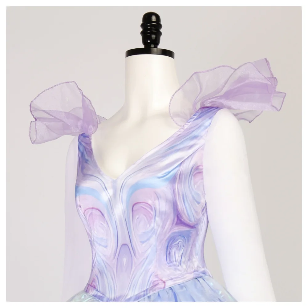 أزياء الفيلم الشريرة غليندا التأثيرية فستان المرأة الساحرة تنورة الأميرة زي الزفاف ملابس تنكرية كرنفال الزي