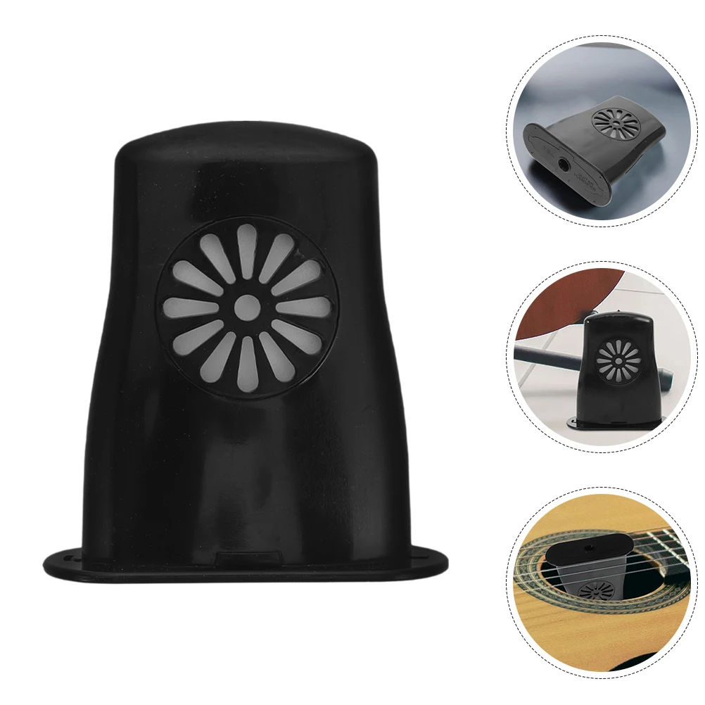 

4 Pcs Humidifier Guitar Panel Moistener Adjust Acoustic Sound Hole Black Accessories