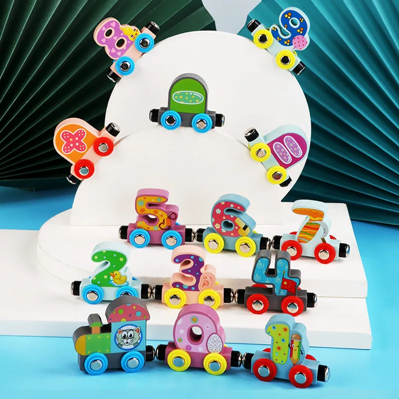 

Animal digital mother train children's early education digital alphabet cognitive sequencing cognitive tractor train toys