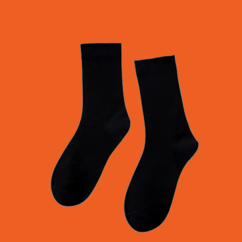 5/10 Pairs 2024 New Top Quality Student Thin Long Socks Women\'s White Black Socks Stacked Breathable Socks Elastic Popular Socks