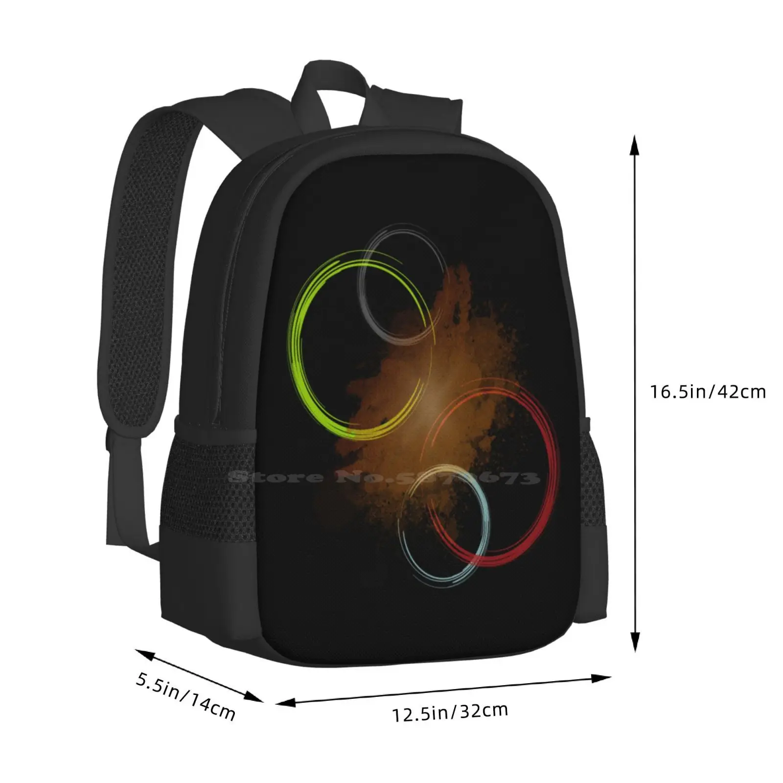 Unisex arte abstrata Anime saco, mochila estudante, manga saco, recém-chegados