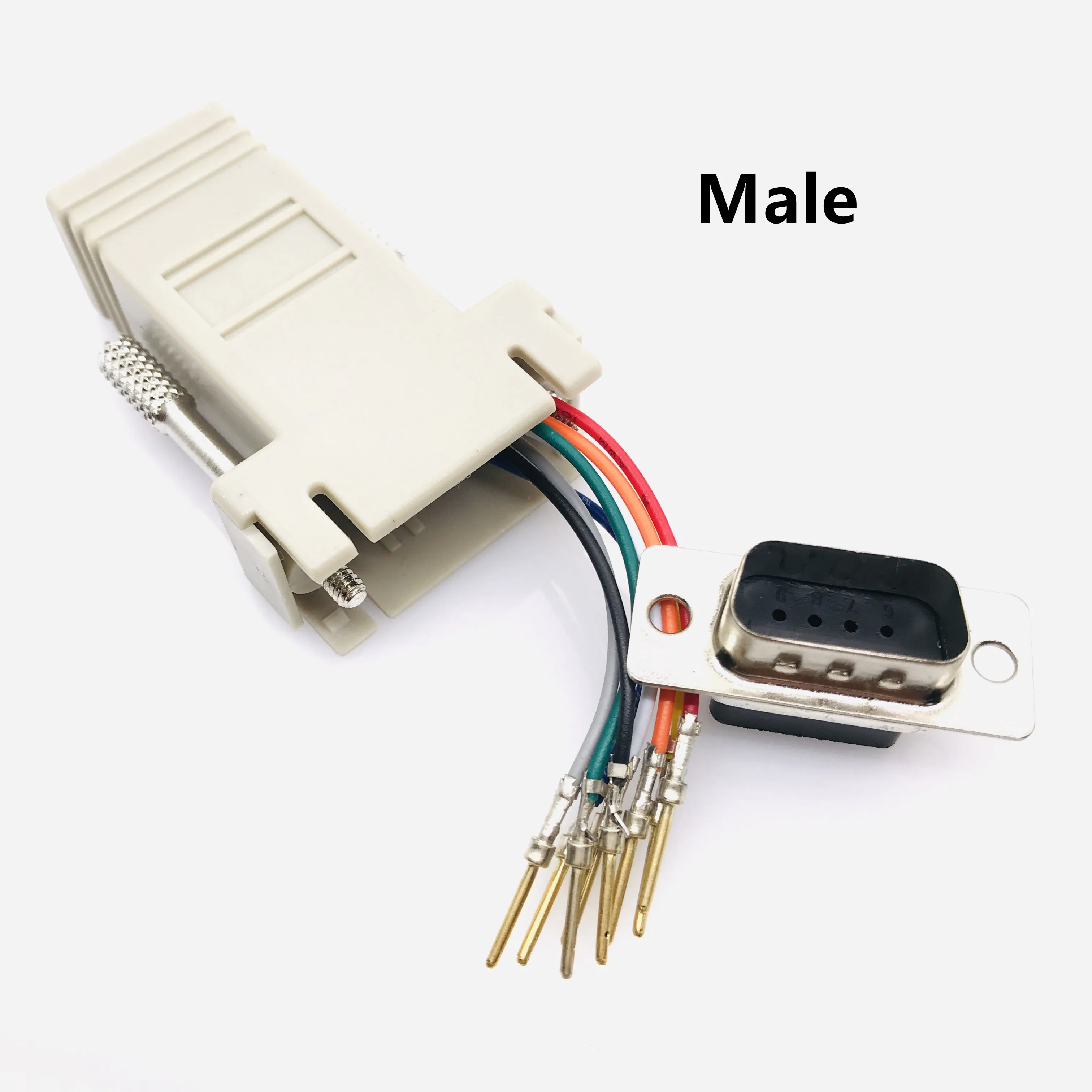 DB9 male female DB9 9PIN serial port connector to RJ45 FEMALE adapter D-SUB RS232 COM Port To LAN Ethernet Port Converter