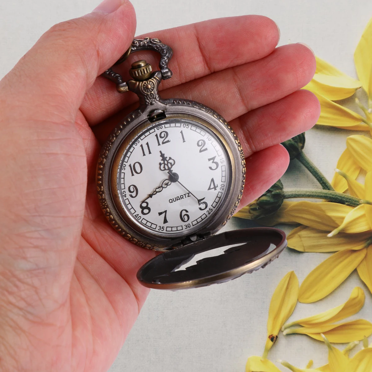 Стильные винтажные карманные часы с полым дизайном, креативный аксессуар для ожерелья и браслетов