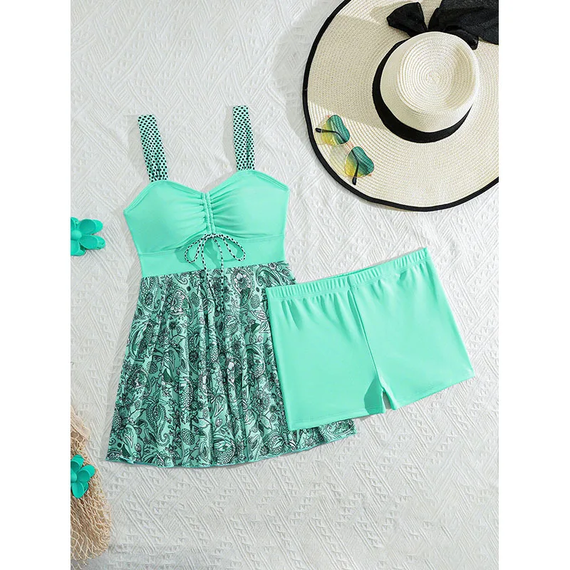 

NewTankiniVacation beach two-piece skirt-style slim-fit high-waisted slimming dress