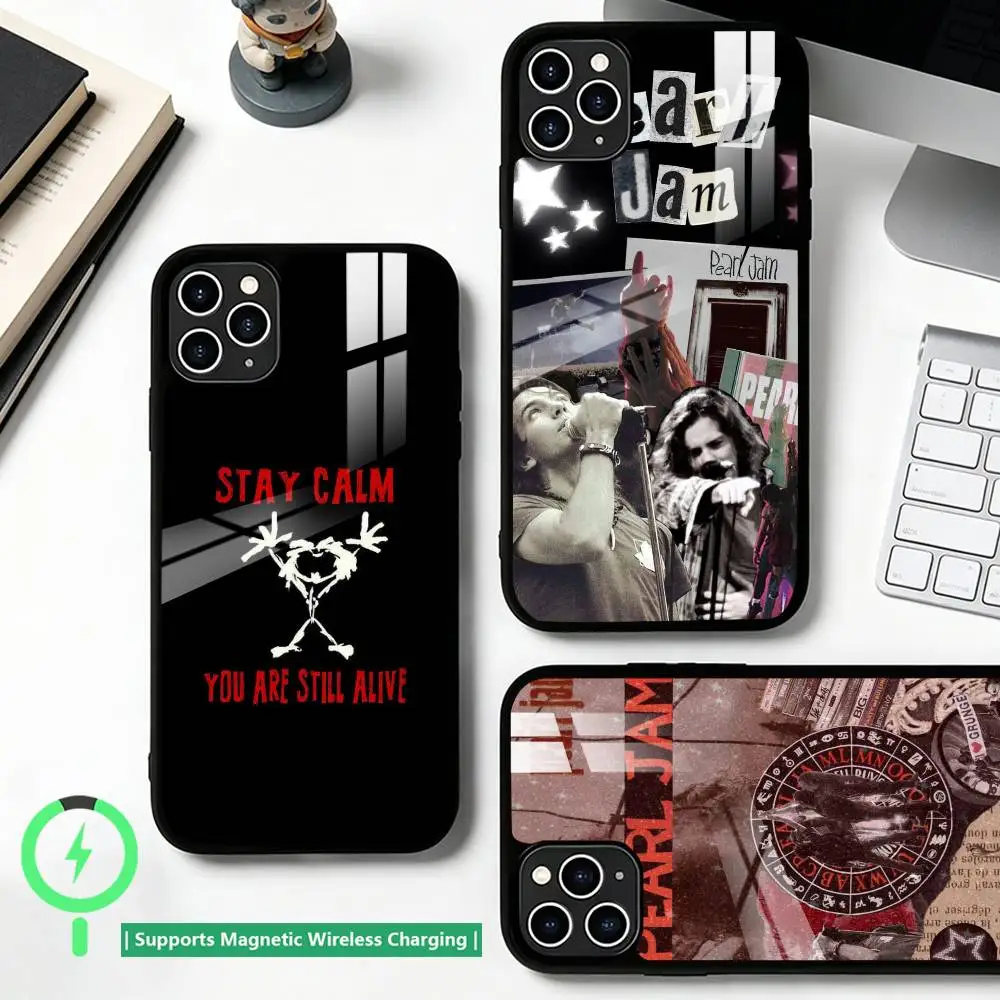 

T-Pearl Jam Phone Case For iPhone17,16,15,14,13,12,11 Plus,Pro Supports Magnetic Wireless Charging