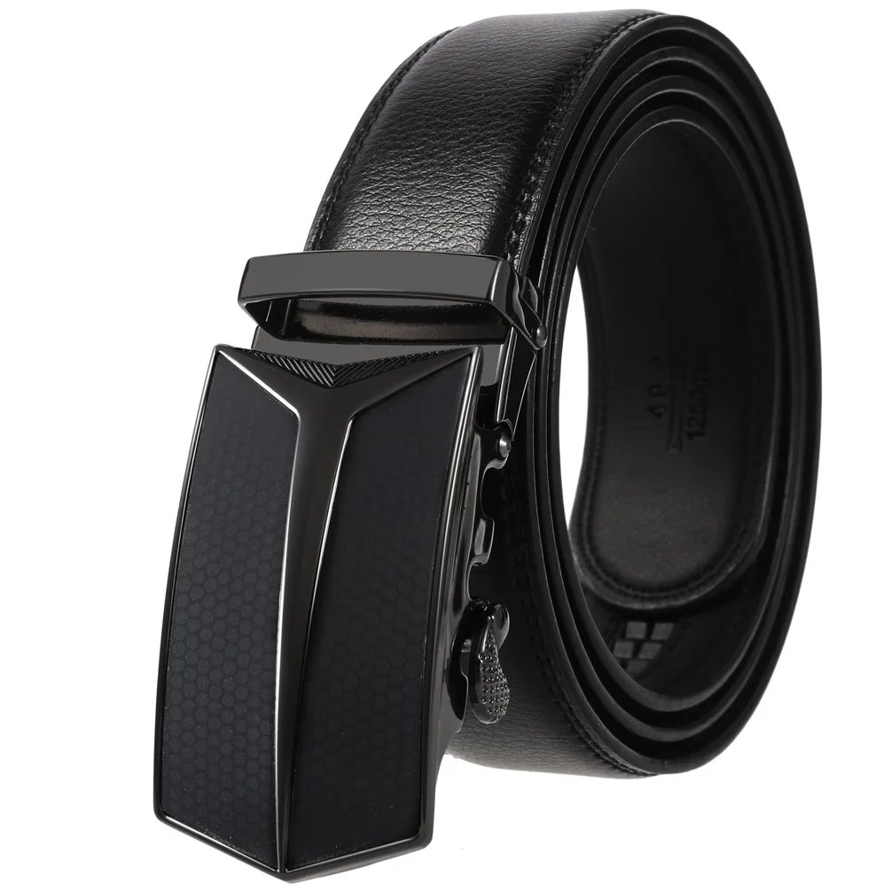 2022 Full-grain leather Brand Belt Men Top Quality Genuine Luxury Leather Belts for Men Strap Male Metal Automatic Buckle