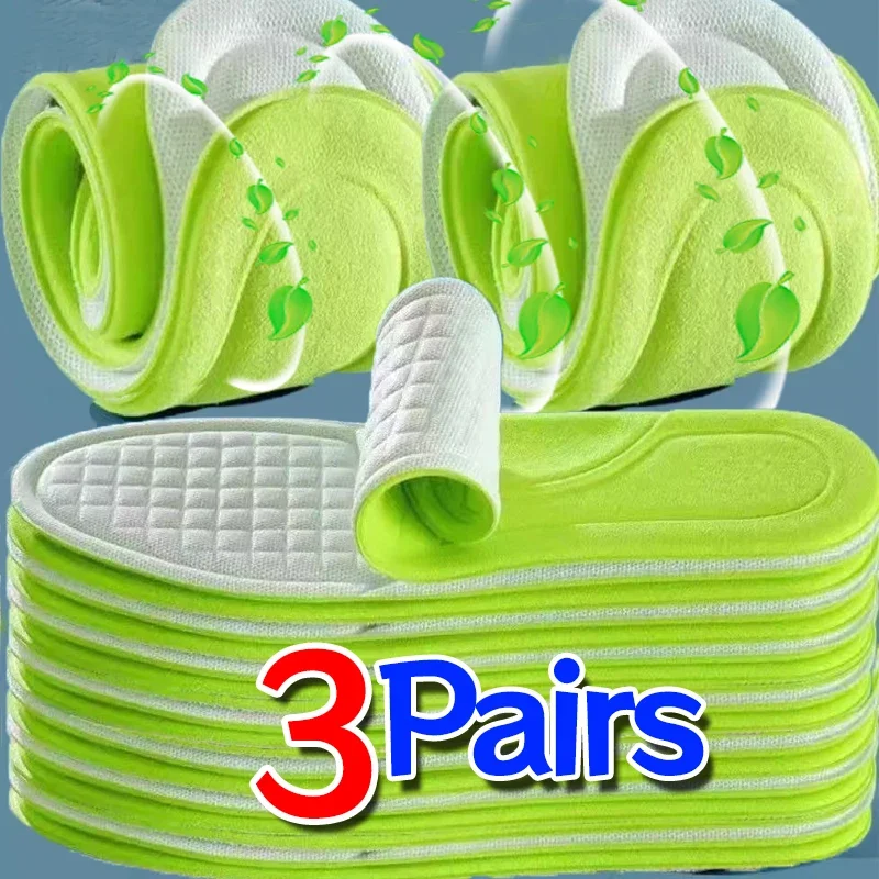 Soft Memory Foam Orthopedic Insoles Deodorizing Insole Shoes Sports Absorbs Sweat Soft Women  Men Antibacterial Shoe Accessories