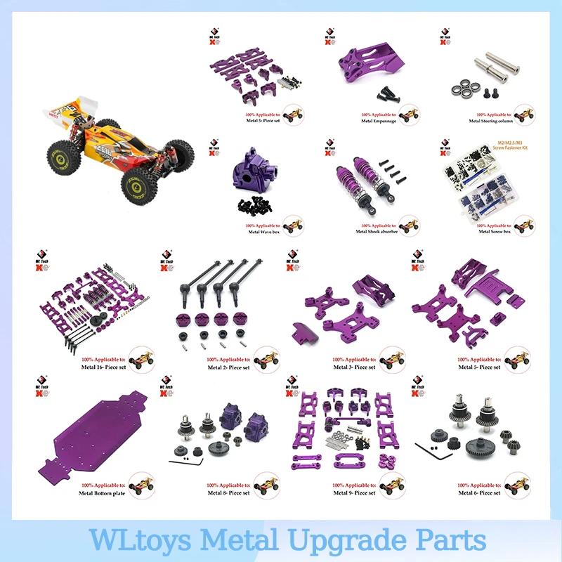 Wltoys 144001 144002 144010 124007 124016 124017 124018 124019 All-Metal differenziale RC parti di aggiornamento per auto accessori