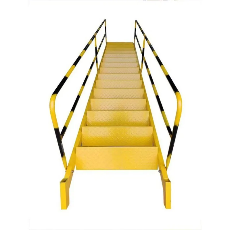

Foundation pit inclined ladder steel structure inclined ladder up and down safety stairs straight ladder construction