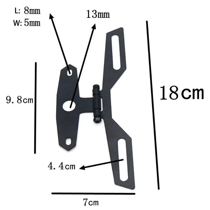 Soporte de matrícula para motocicleta, luz trasera, plegable, marco de matrícula, accesorios universales para motocicleta