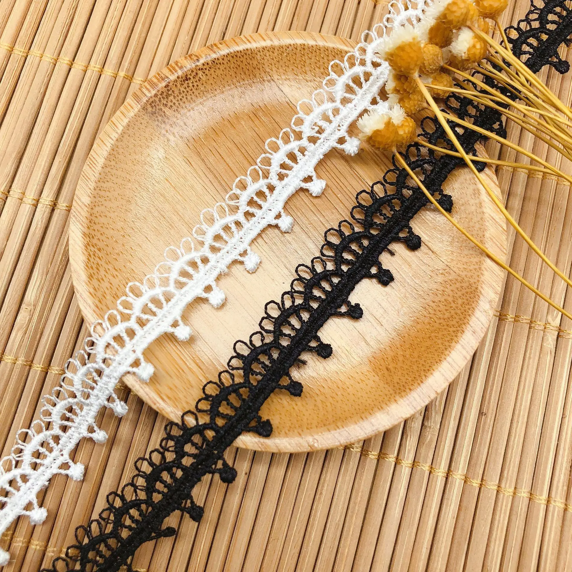 Lace embroidered lace, Lolita underwear accessories wedding accessories, water-soluble polyester silk dots barcode lace