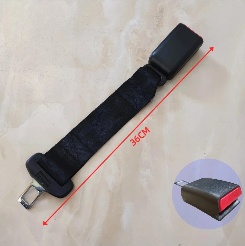 Car Seat Belt Extender with Tongue, Universal Safety Buckle Extension Strap for Pregnant Women, Large Size & Comfortable Driving