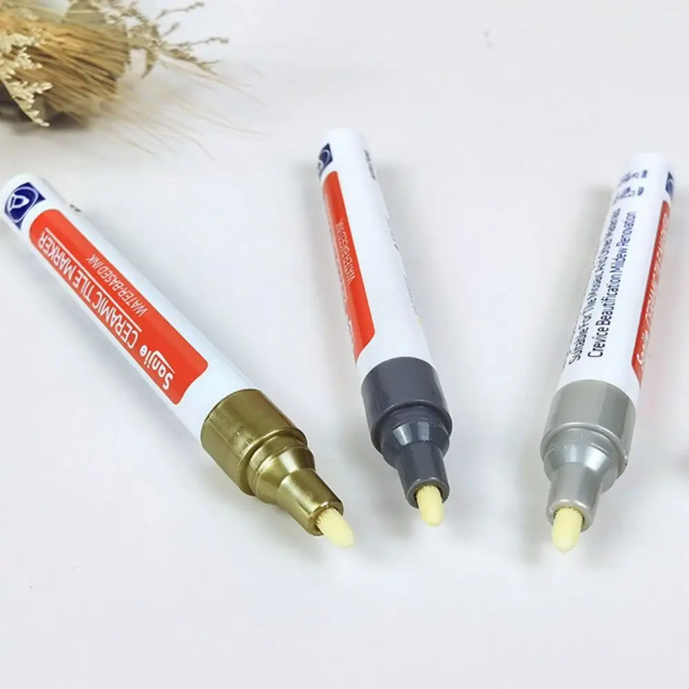 Witte Tegel Marker Grout Pen 10-kleuren Optioneel Waterdichte Muurnaad Pen Inkiness Enkele Kop Keramische Tegel Schoonheid Stiksels Pen