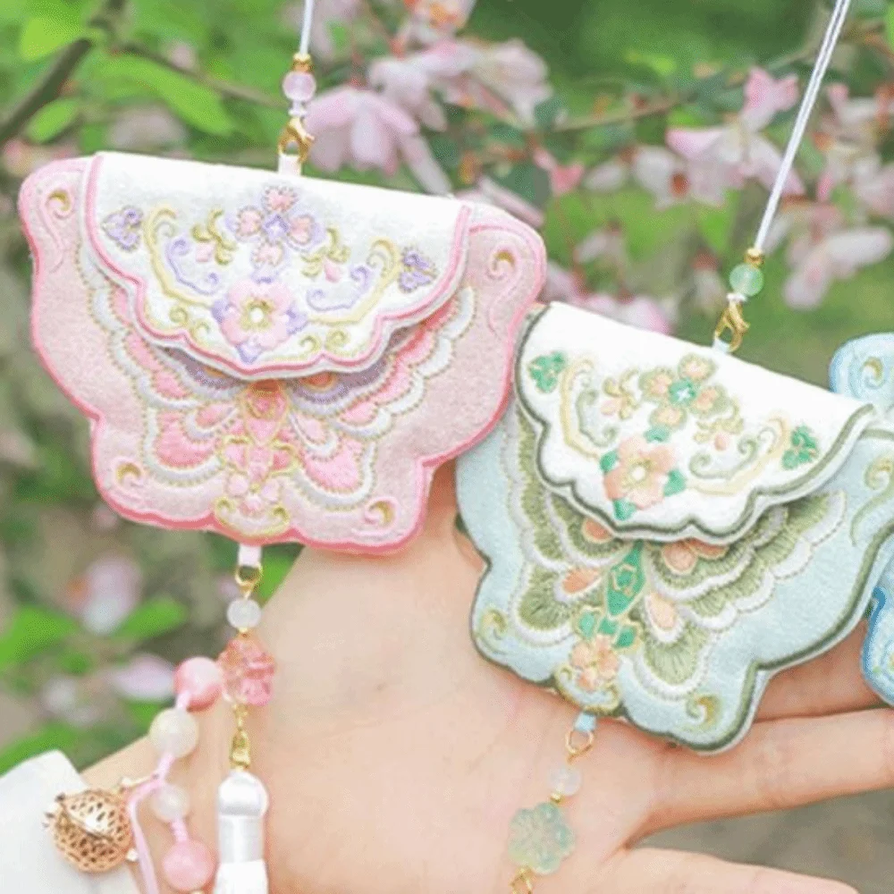 Cartoon Mid-Autumn Festival Sachet Bag Hanging Embroidered Lucky Bag Chinese Style Handmade Blessing Pouch Mid-Autumn Festival