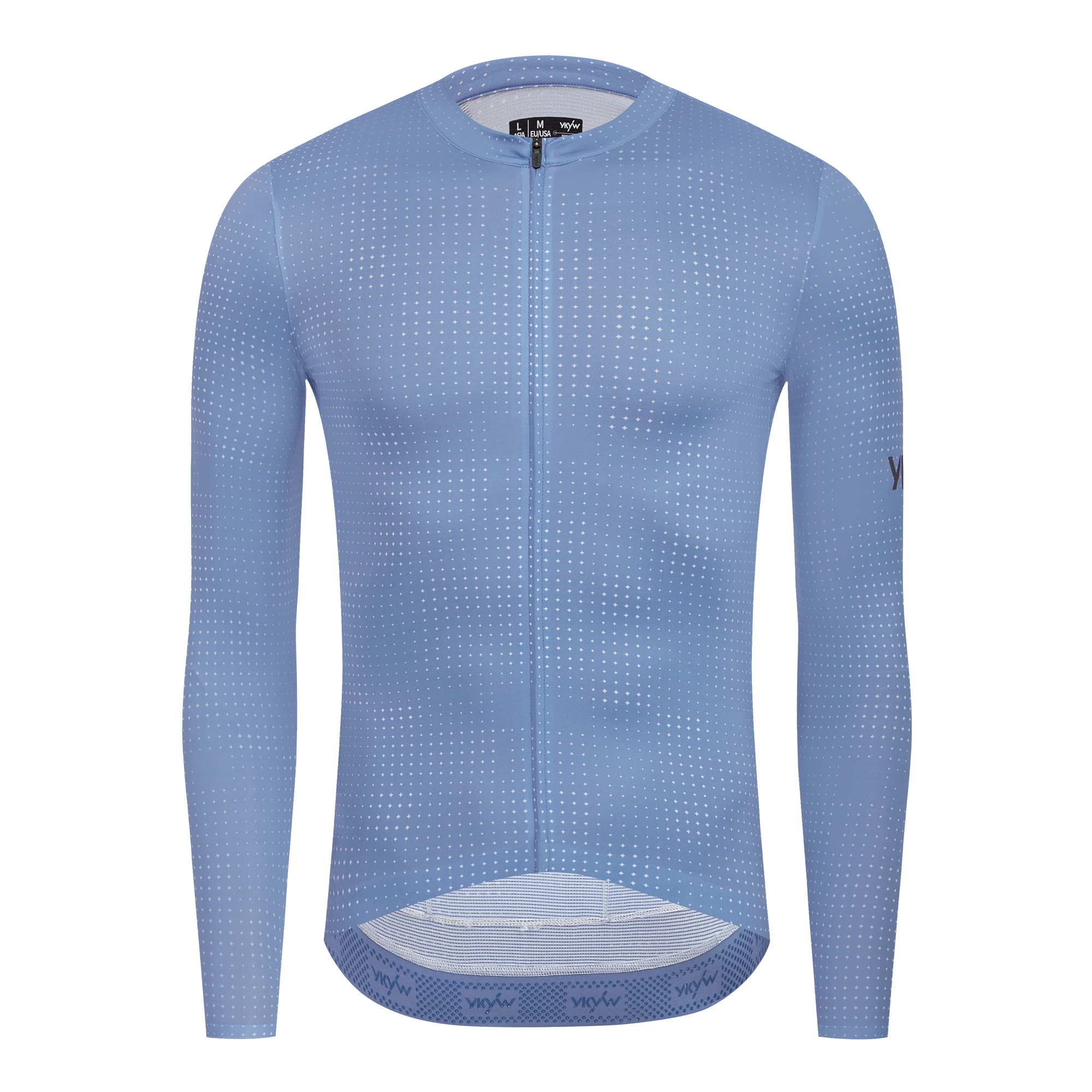 YKYWBIKE Herren Nahtloses Langarm-Radtrikot UPF 50+ Atmungsaktiv Schnelltrocknend MTB-Fahrradshirt Rennrad-Oberteil für Frühling Herbst – Detail 11